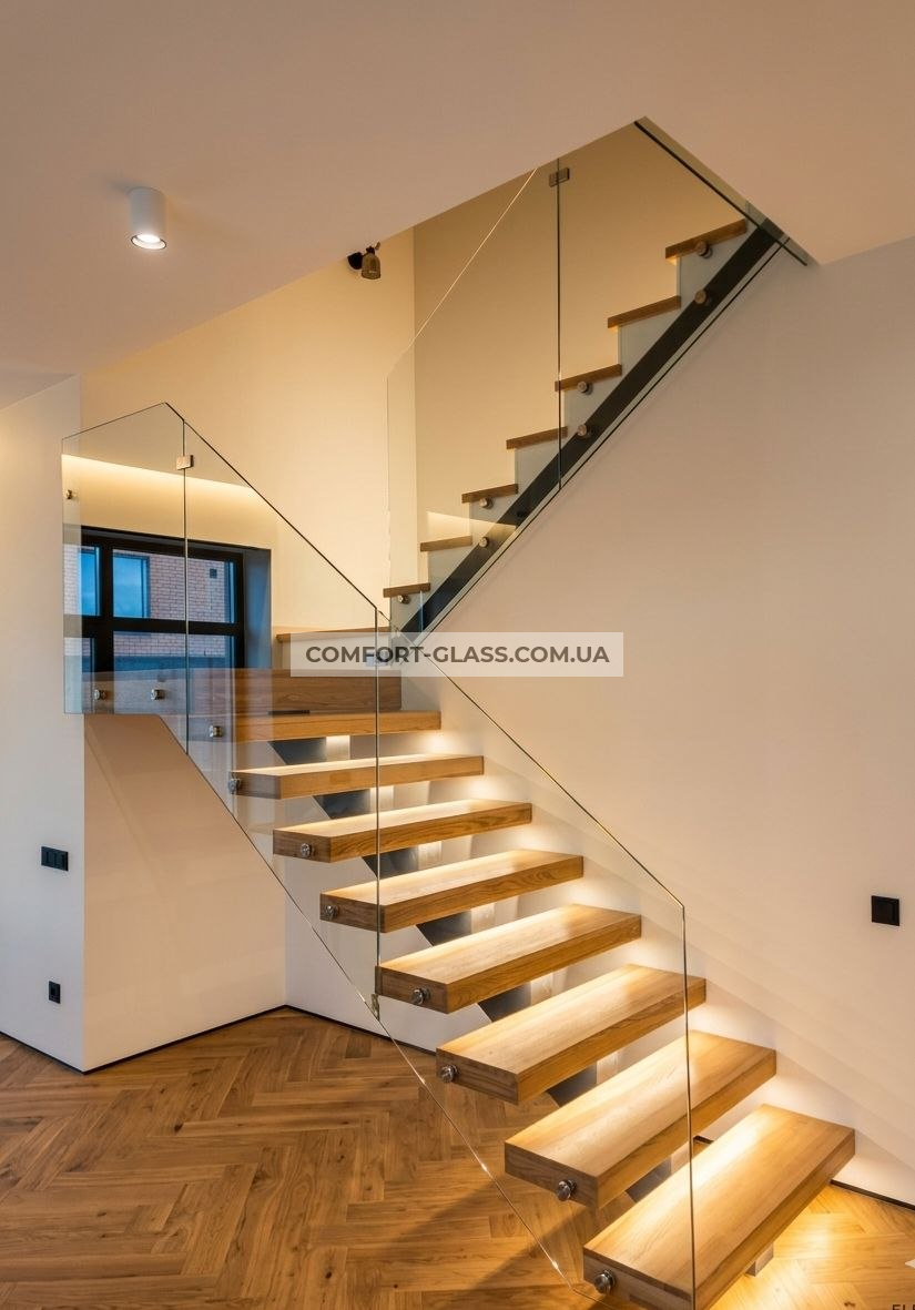 Скляні перила під ключ