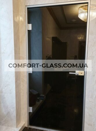 Тоніровані міжкімнатні скляні двері бронзового кольору